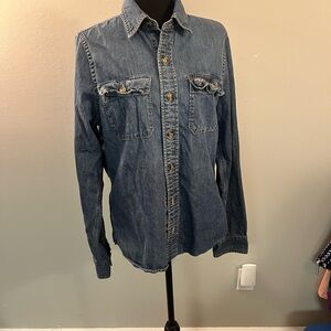 Custom Hollister‎ Blue Denim Shirt